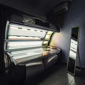 Open MegaSun solarium machine at Rise Hotel