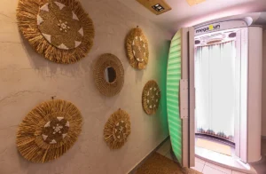 MegaSun standing solarium at MegaSun Solarium Larnaca inside Rise Urban Art Hotel Cyprus